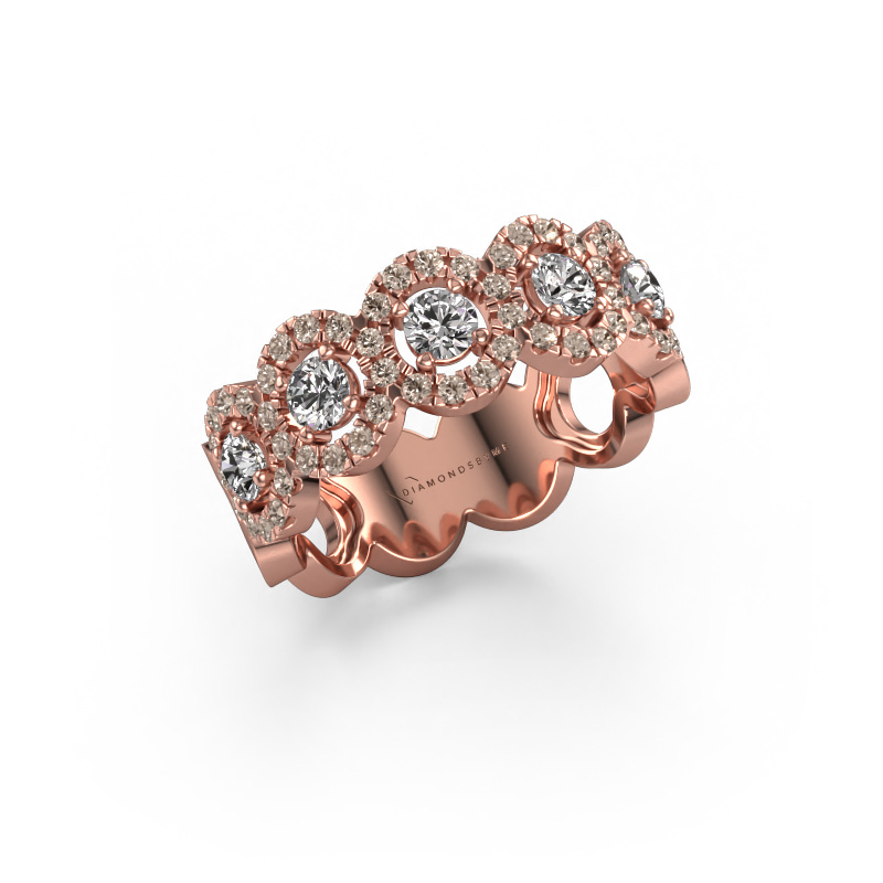 Bild von Ring Tanisha 585 Roségold Braun Diamant 0.79 crt
