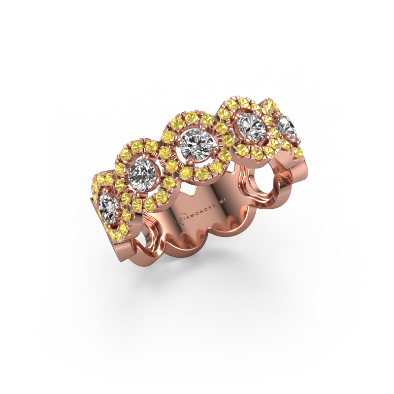 Bild von Ring Tanisha 585 Roségold Gelb Saphir 1.2 mm