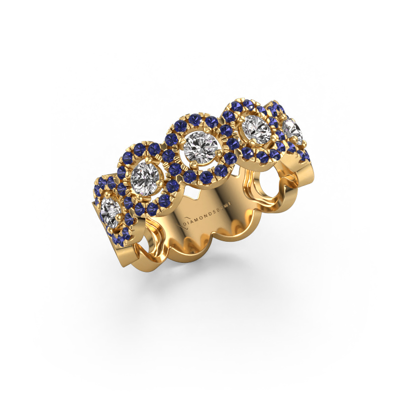 Image of Ring Tanisha 585 gold Sapphire 1.2 mm