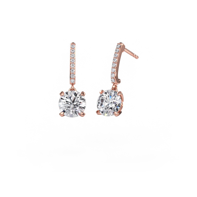 Afbeelding van Oorhangers Tanja 1 585 rosé goud Diamant 4.16 crt