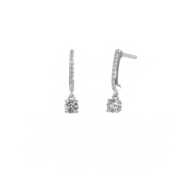 Image of Drop earrings Tanja 1 950 platinum Diamond 0.734 crt