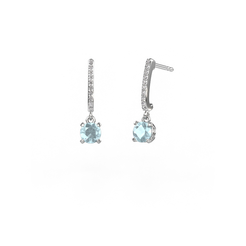 Image de Pendants d'oreilles Tanja 1 950 platine Aigue-marine 5 mm