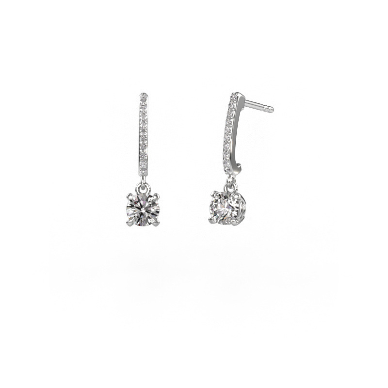 Image of Drop earrings Tanja 1 585 white gold Diamond 1.134 crt