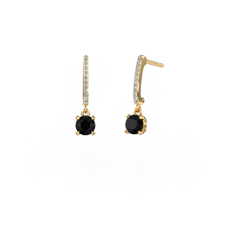 Image de Pendants d'oreilles Tanja 1 585 or jaune Diamant noir 1.334 crt