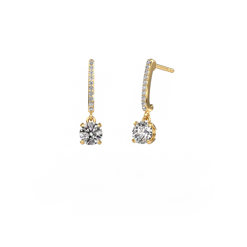 Image of Drop earrings Tanja 1 585 gold Diamond 1.334 crt