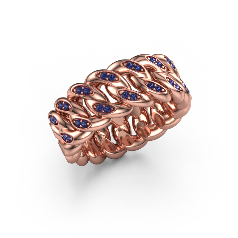Image of Men's ring Redouan 2 585 rose gold Sapphire 1.1 mm
