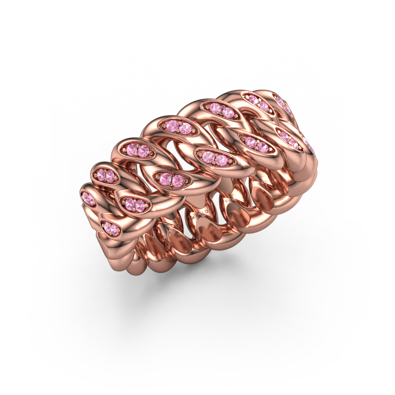 Bild von Herrenring Redouan 2 585 Roségold Pink Saphir 1.1 mm