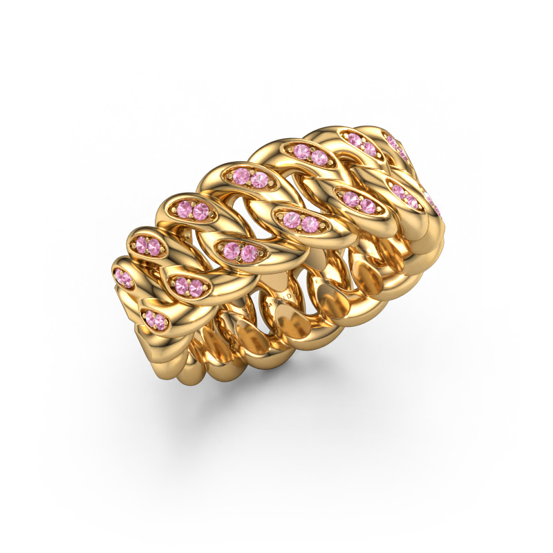 Bild von Herrenring Redouan 2 585 Gold Pink Saphir 1.1 mm