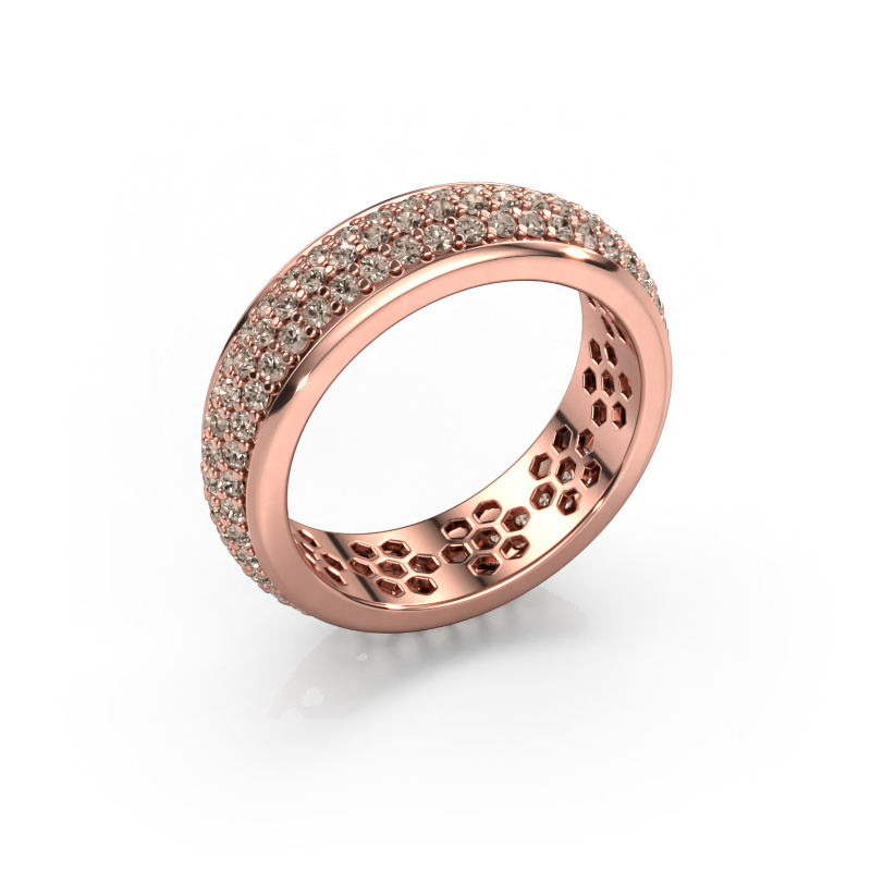 Bild von Ring Tara 585 Roségold Braun Diamant 1.32 crt