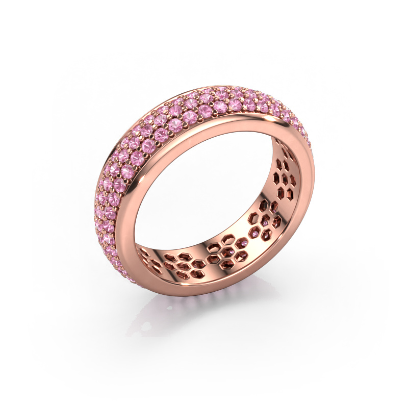 Bild von Ring Tara 585 Roségold Pink Saphir 1.3 mm