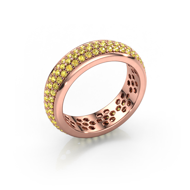 Bild von Ring Tara 585 Roségold Gelb Saphir 1.3 mm