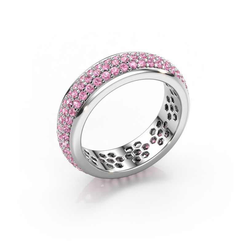 Bild von Ring Tara 585 Weißgold Pink Saphir 1.3 mm