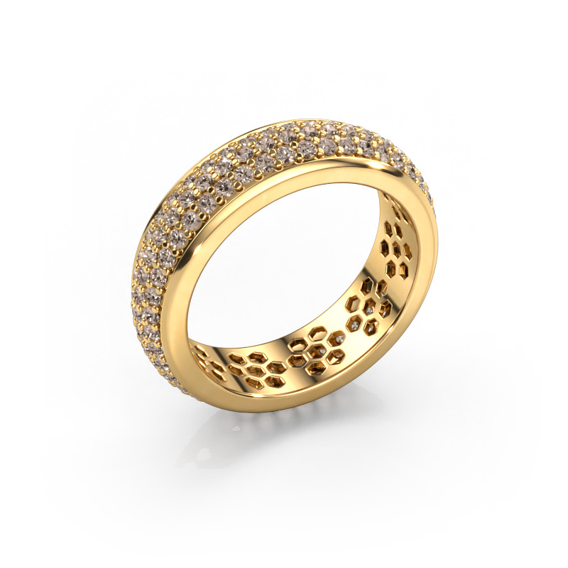 Image de Bague Tara 585 or jaune Diamant brun 1.32 crt