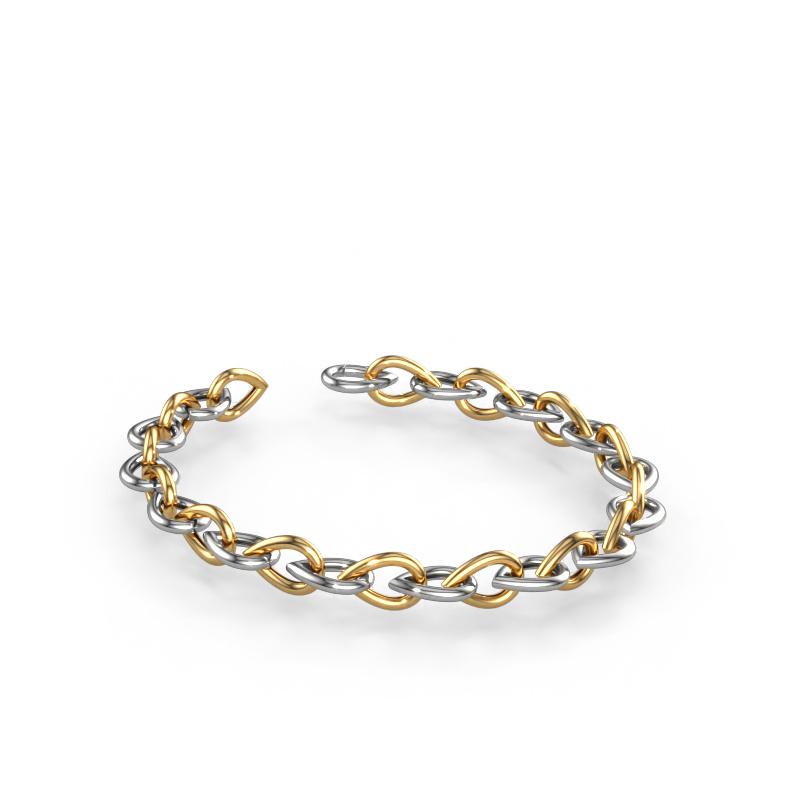 Image of Bracelet Tashina 10mm Solid - 585 white gold