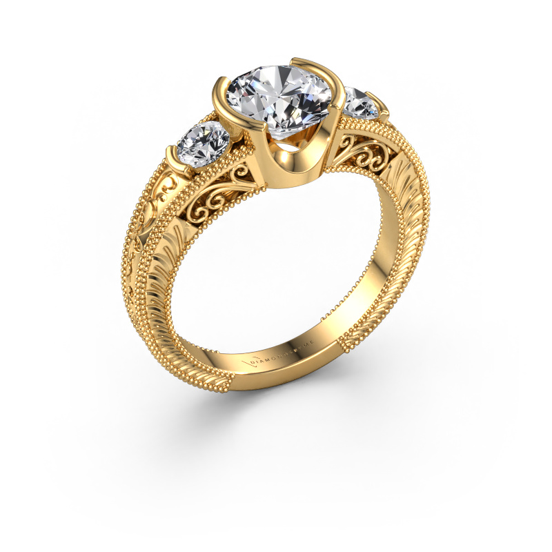 Image of Promise ring Tasia 585 gold Lab grown diamond 1.90 crt