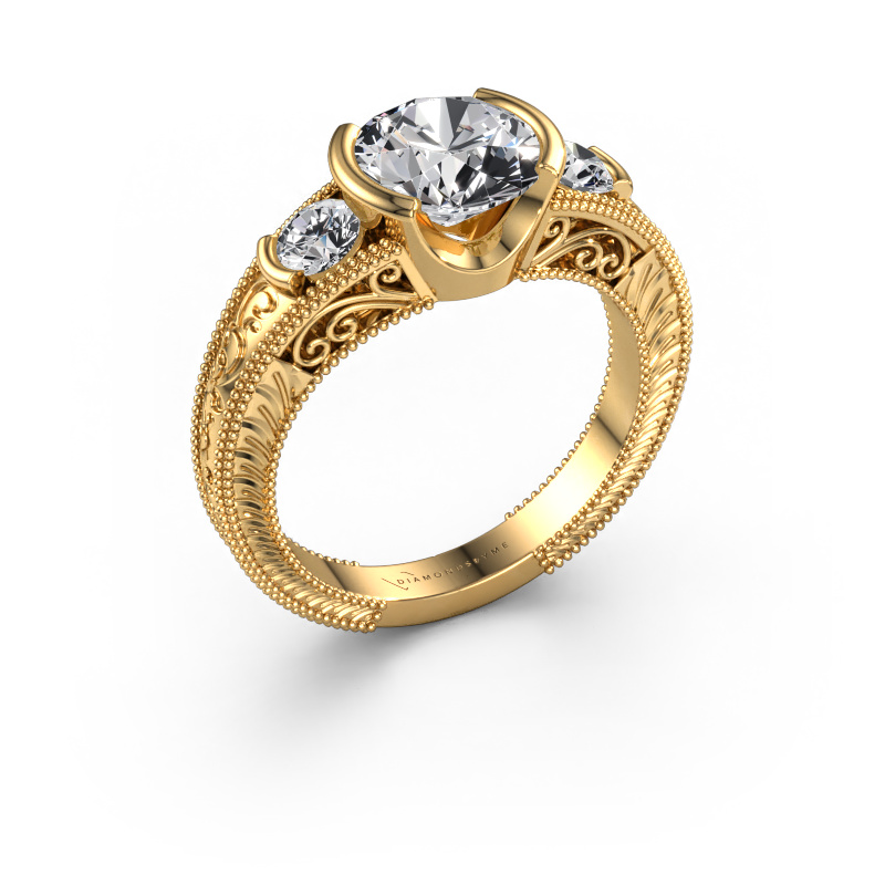 Image of Promise ring Tasia 585 gold Lab grown diamond 2.40 crt
