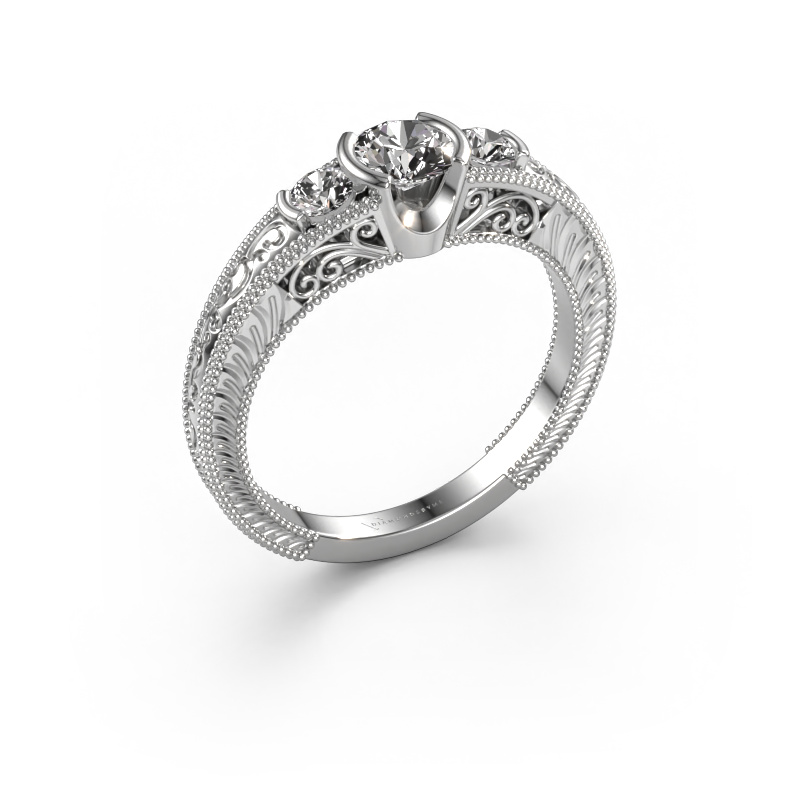 Image of Promise ring Tasia 585 white gold Diamond 0.60 crt