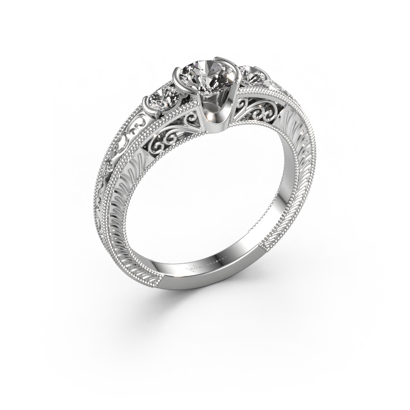 Image of Promise ring Tasia 585 white gold Zirconia 5 mm