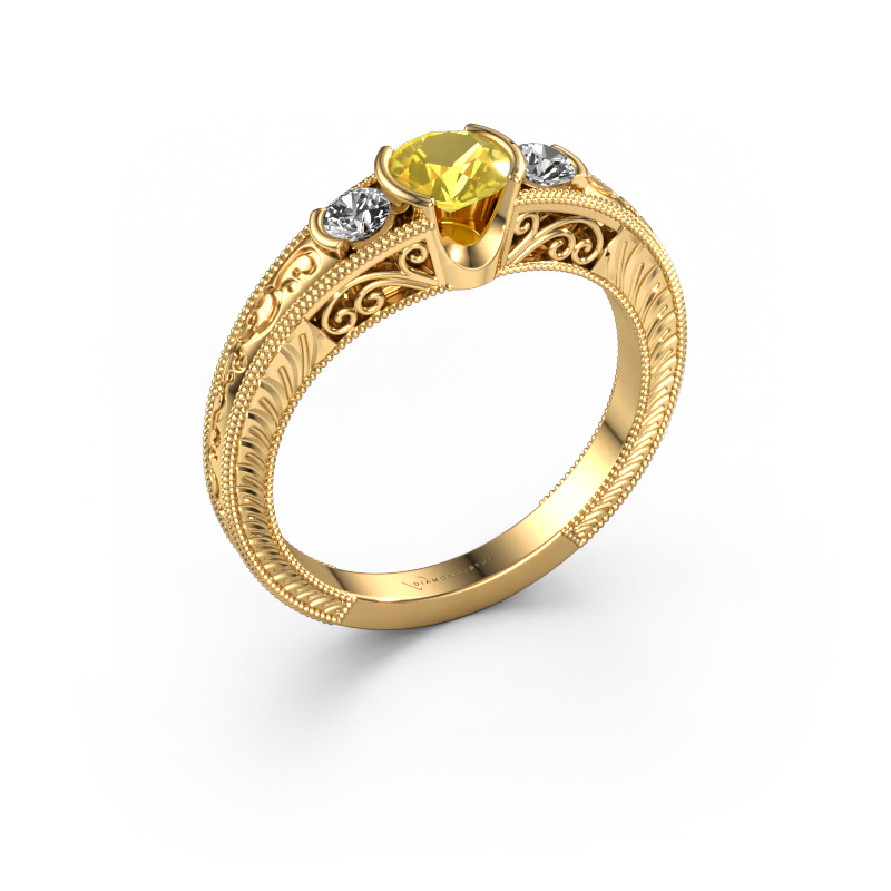 Bild von Verlobungsring Tasia 585 Gold Gelb Saphir 5 mm