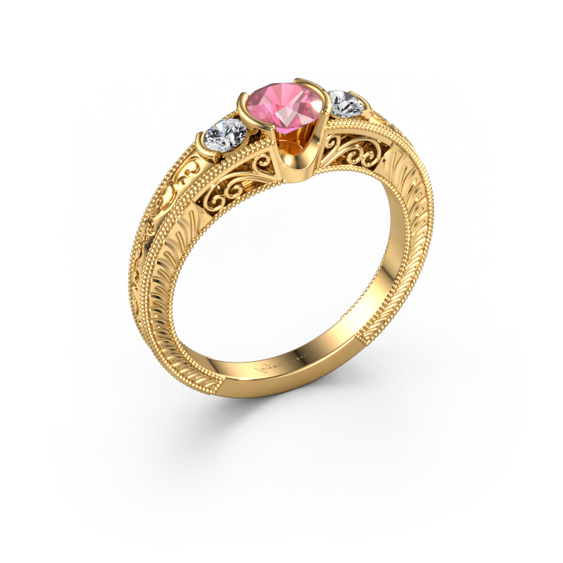 Afbeelding van Promise ring Tasia 585 goud Toermalijn pink 5 mm