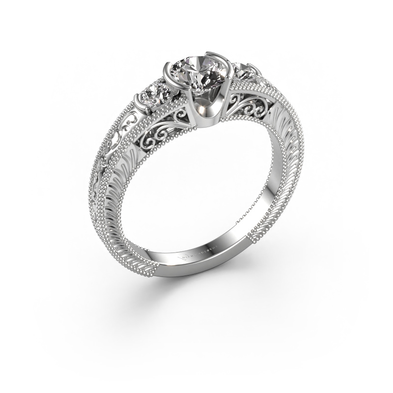 Image of Promise ring Tasia 585 white gold Diamond 0.80 crt