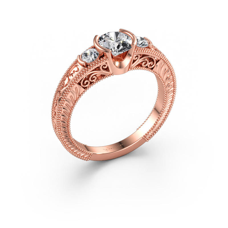 Immagine di Anello di promessa Tasia 585 oro rosa Diamante 0.900 crt