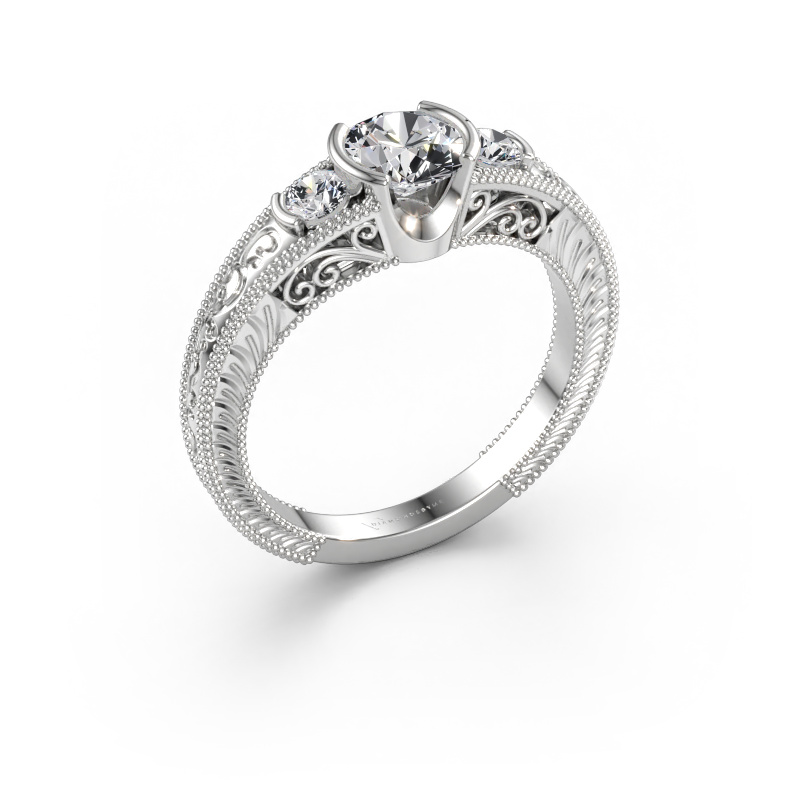 Immagine di Anello di promessa Tasia 585 oro bianco Diamante lab grown 0.900 crt