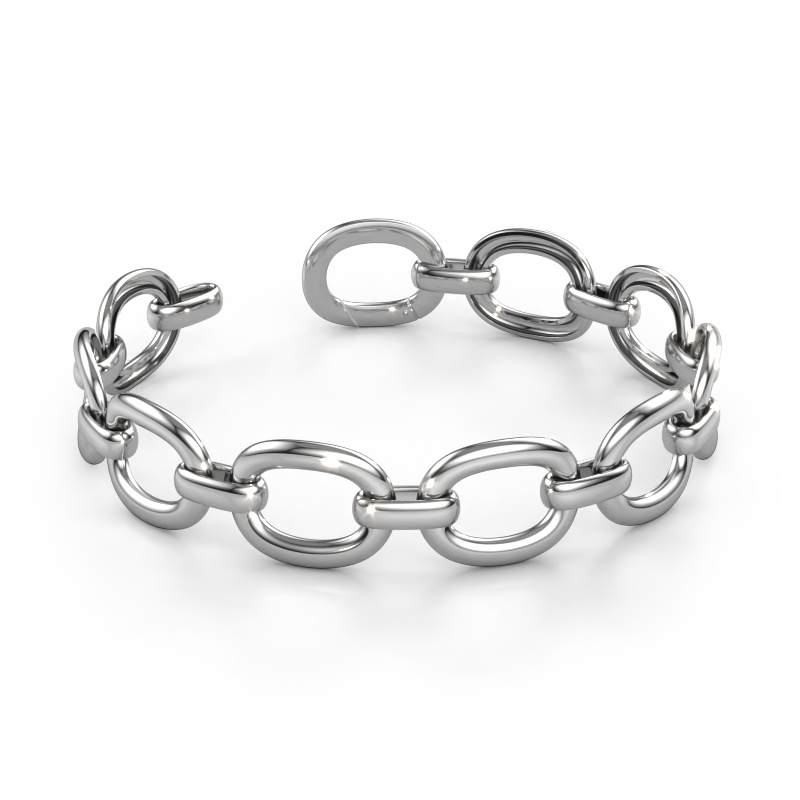 Image of Link bracelet Tatiana 20mm Hollow - 585 white gold