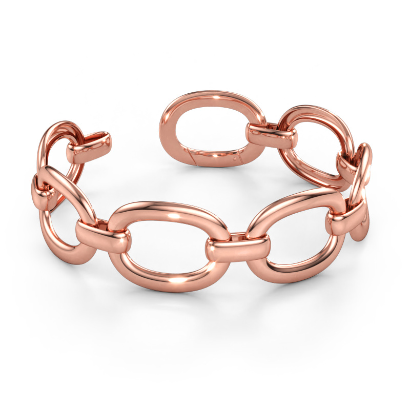 Immagine di Bracciale a maglie Tatiana 30mm Vuoto - 585 oro rosa