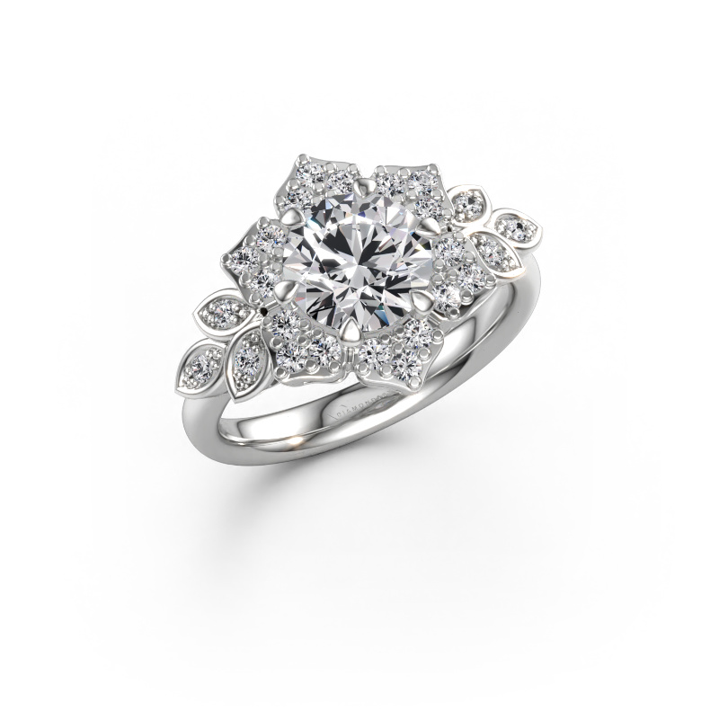 Bild av Förlovningsring Tatjana 585 vitt guld Diamant 1.842 crt
