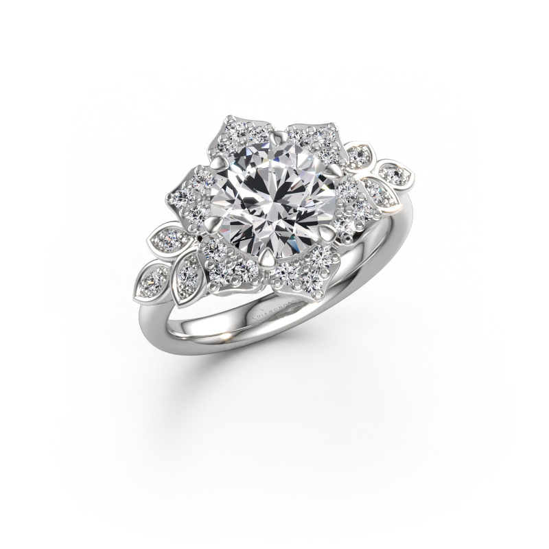 Bild av Förlovningsring Tatjana 585 vitt guld Diamant 2.342 crt