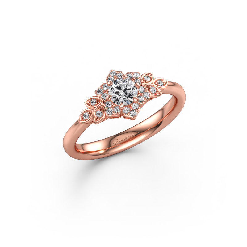 Bild av Förlovningsring Tatjana 585 roséguld Diamant 0.42 crt