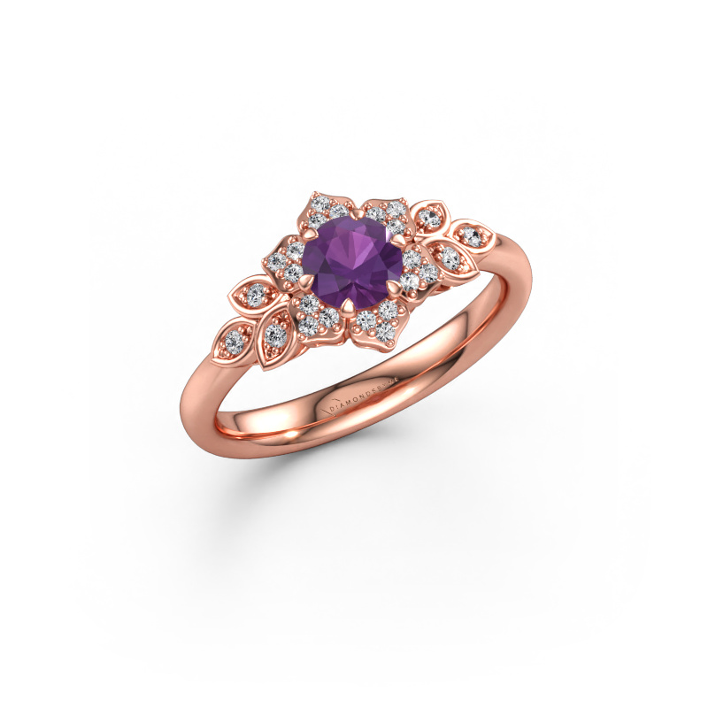 Immagine di Anello di fidanzamento Tatjana 585 oro rosa Ametista 5 mm