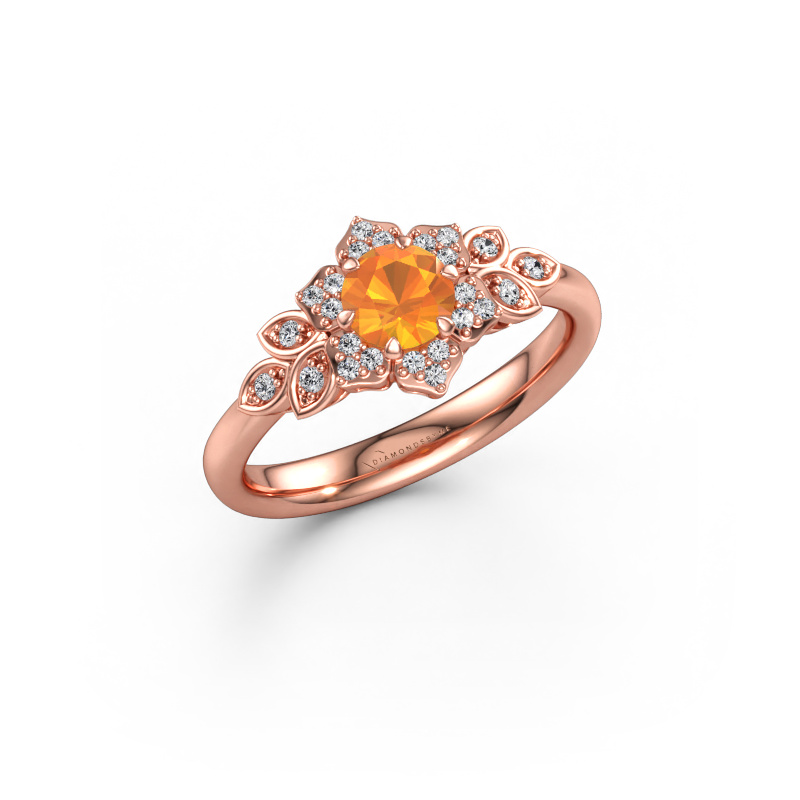 Bild av Förlovningsring Tatjana 585 roséguld Citrin 5 mm