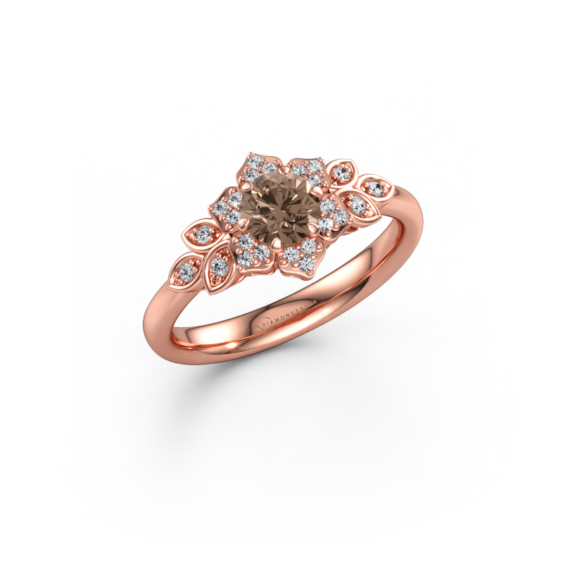 Image of Engagement ring Tatjana 585 rose gold Brown diamond 0.635 crt