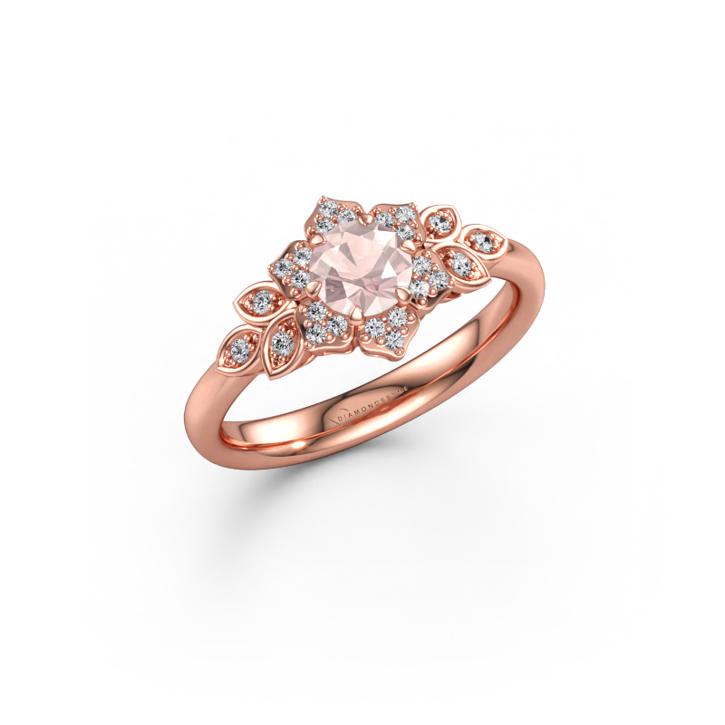 Immagine di Anello di fidanzamento Tatjana 585 oro rosa Morganite champagne 5 mm