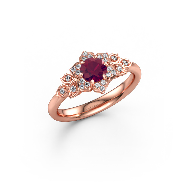 Immagine di Anello di fidanzamento Tatjana 585 oro rosa Rodolite 5 mm
