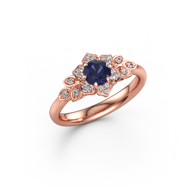 Bild av Förlovningsring Tatjana 585 roséguld Safir 5 mm