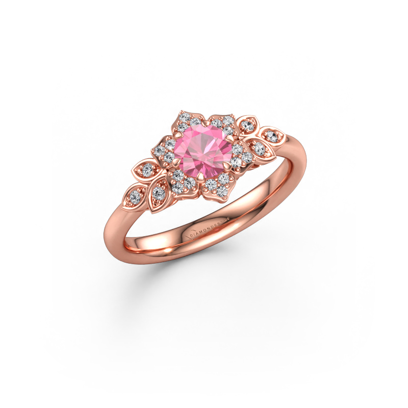 Immagine di Anello di fidanzamento Tatjana 585 oro rosa Zaffiro rosa 5 mm