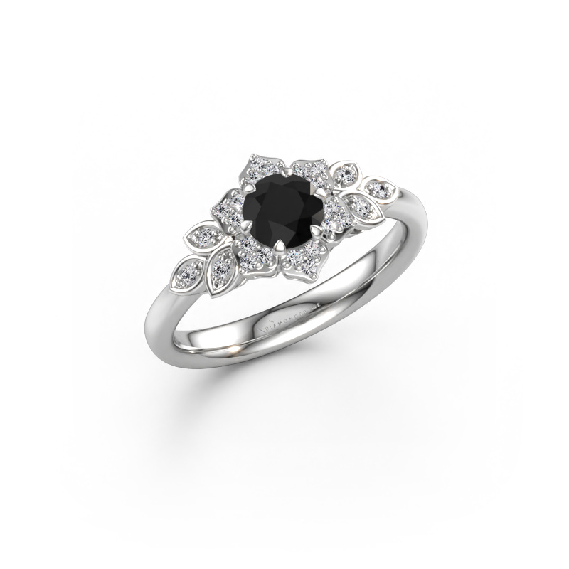 Immagine di Anello di fidanzamento Tatjana 585 oro bianco Diamante nero 0.735 crt