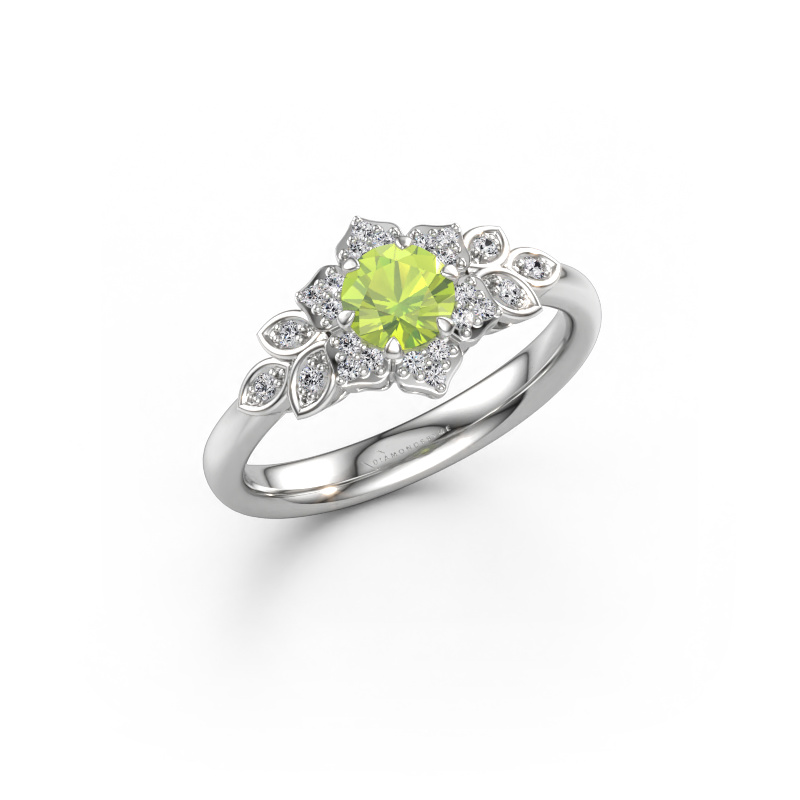 Bild von Verlobungsring Tatjana 585 Weißgold Peridot 5 mm