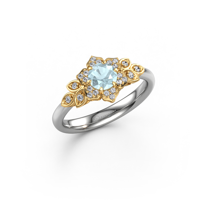 Image of Engagement ring Tatjana 585 white gold Aquamarine 5 mm