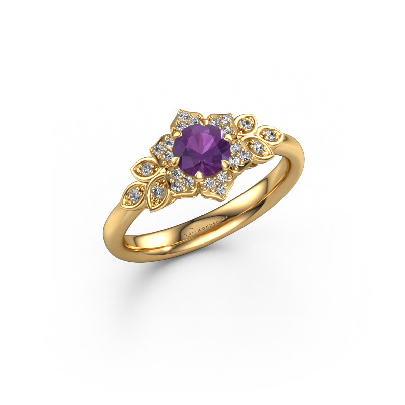 Image of Engagement ring Tatjana 585 gold Amethyst 5 mm