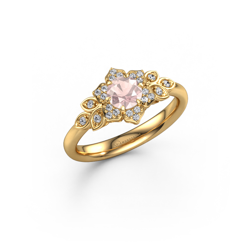 Image of Engagement ring Tatjana 585 gold Morganite champagne 5 mm
