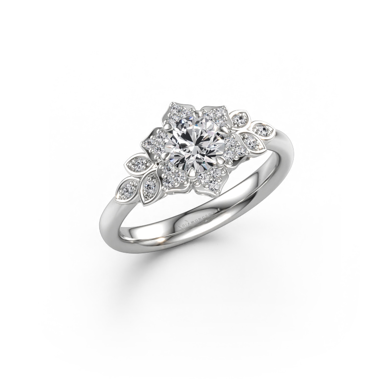 Bild av Förlovningsring Tatjana 585 vitt guld Diamant 0.735 crt