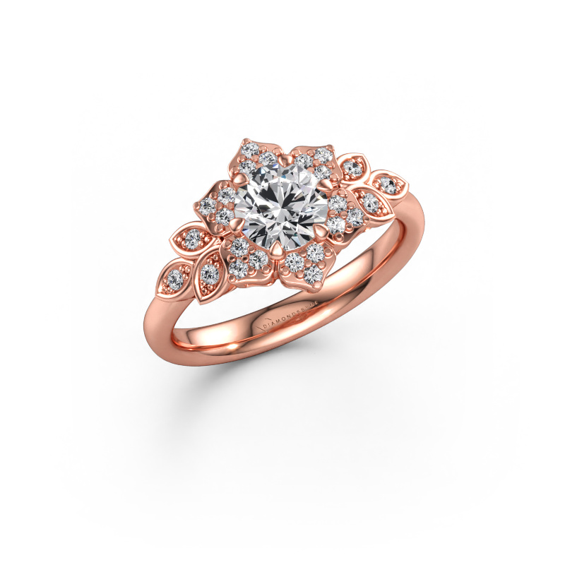 Bild av Förlovningsring Tatjana 585 roséguld Diamant 0.895 crt
