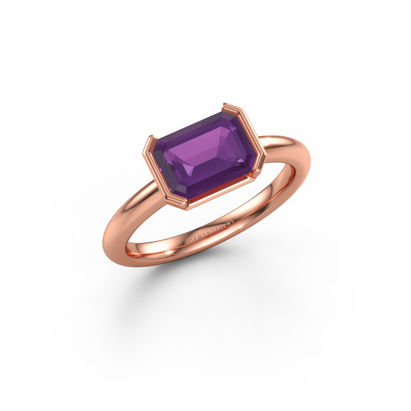 Immagine di Anello di fidanzamento Tayler EME 585 oro rosa Ametista 8x6 mm