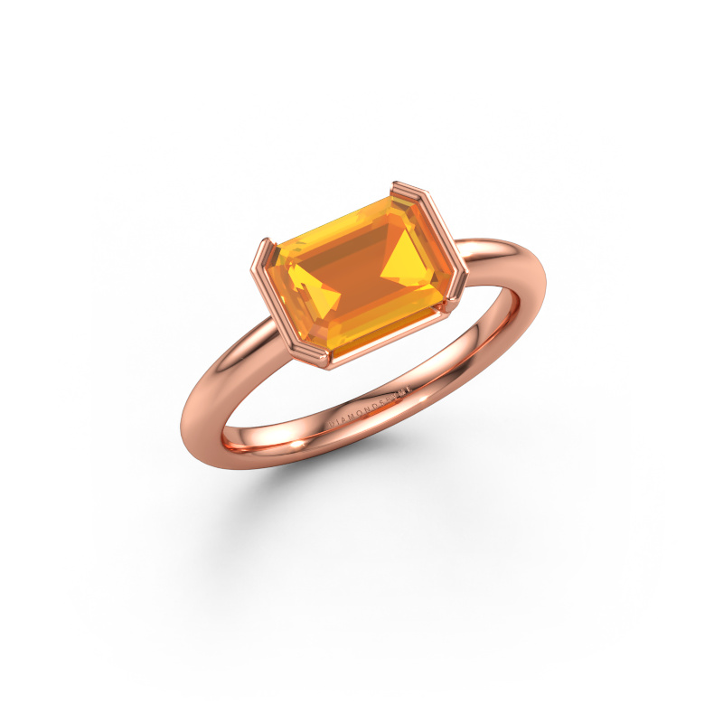 Bild av Förlovningsring Tayler EME 585 roséguld Citrin 8x6 mm