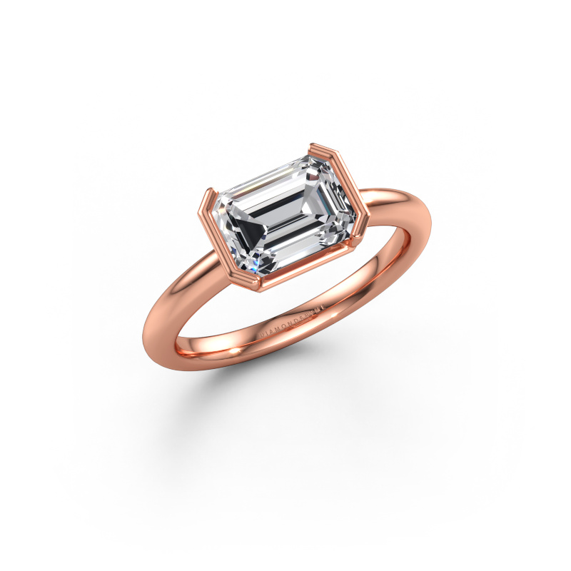 Immagine di Anello di fidanzamento Tayler EME 585 oro rosa Diamante a tua scelta 8x6 mm