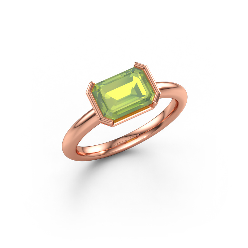 Immagine di Anello di fidanzamento Tayler EME 585 oro rosa Peridoto 8x6 mm